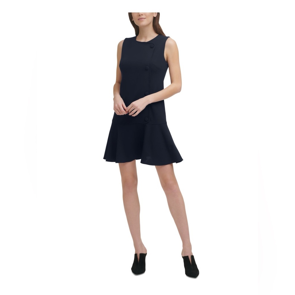 DKNY Navy Sleeveless Fit & Flare Dress Size 10 NWT